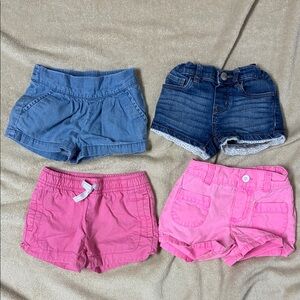 Stylish Kids Denim and Pink Shorts Set